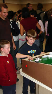 Kids playing our game